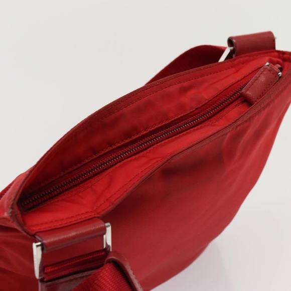 PRADA Shoulder Bag Nylon Red Auth 83691 - Picture 6 of 16